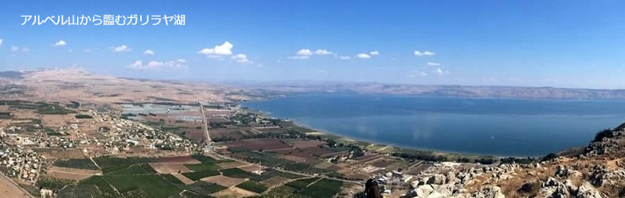 アルベル山から臨むガリラヤ湖
